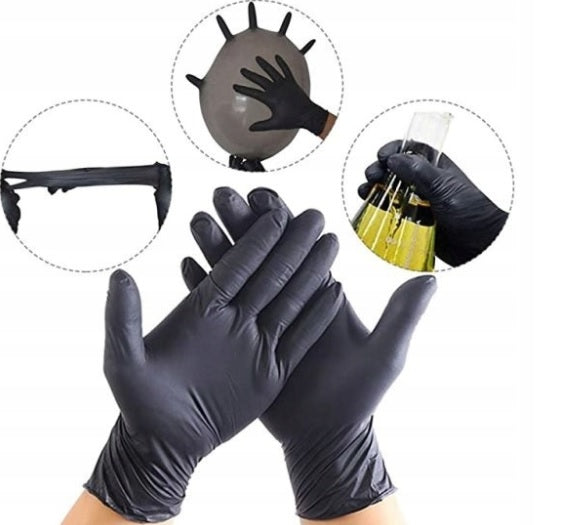 Rękawiczki NITRYLOWE Mercator Medical Nitrylex Black r. S czarne 100 sztuk