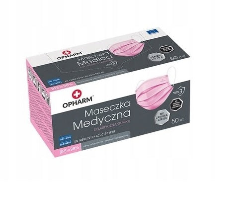 MASECZKI OPHARM MEDYCZNE RÓŻOWE 50 SZT. TYP IIR