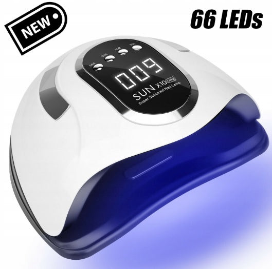 LAMPA DO PAZNOKCI UV LED DO HYBRYD ŻELI MOCNA HYBRYDY SUN X10 MAX LCD 280W
