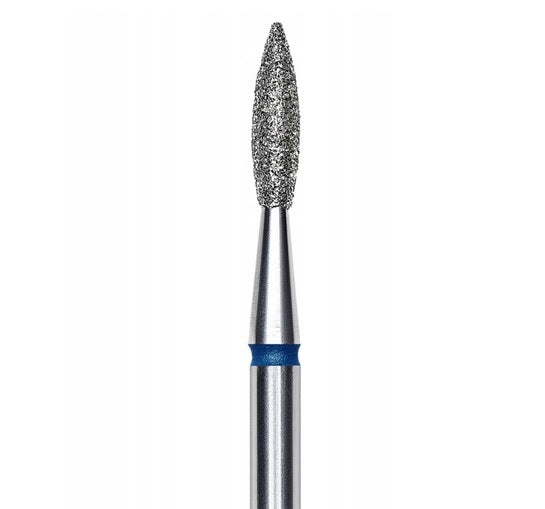 STALEKS Frez Diamentowy Płomyk/Łezka NIEBIESKI EXPERT 2,1/8mm FA10B021/8