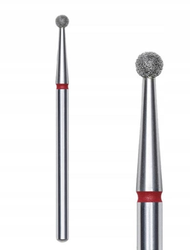 STALEKS PRO frez diamentowa kulka czerwona FA01R025 2,5 mm