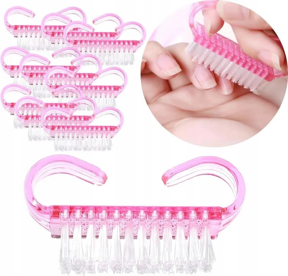 SZCZOTECZKA RÓŻOWA DO MANICURE DO USUWANIA PYŁU DO PAZNOKCI SZCZOTKA