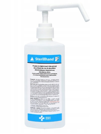 STERILLHAND PŁYN DO DEZYNFEKCJI RĄK I SKÓRY 500 ML Z POMPKĄ ALPINUS