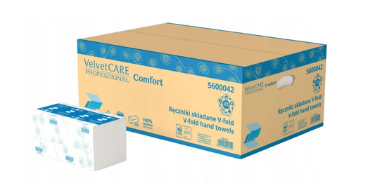 RĘCZNIK PAPIEROWY SKŁADANY ZZ BIAŁY VELVET 150 listków 100% celuloza 2W