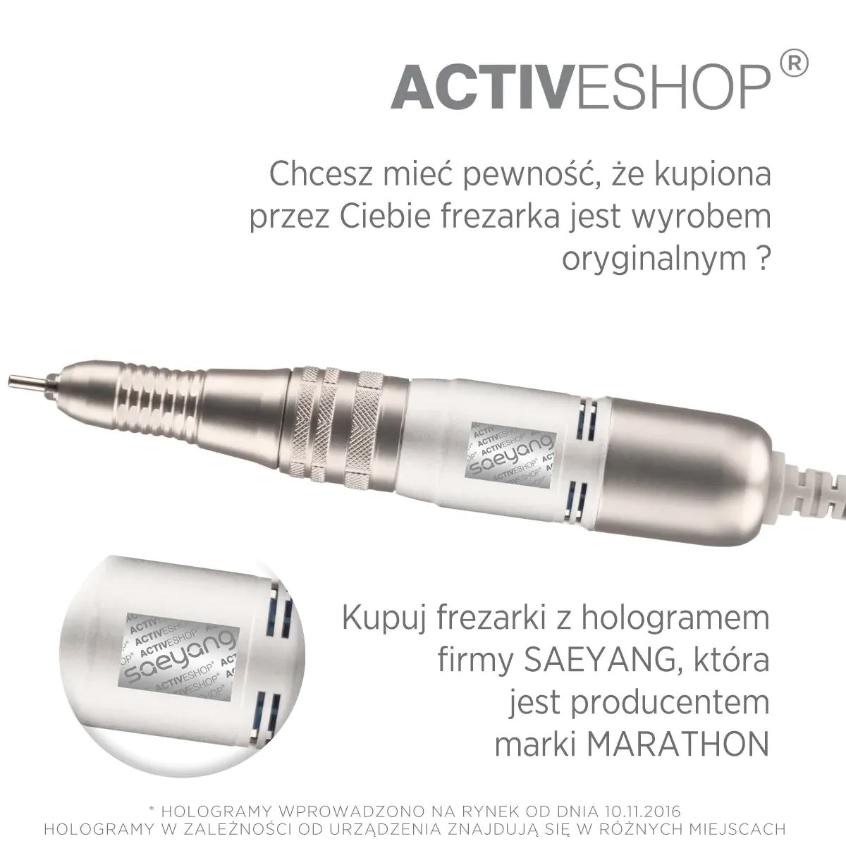 PROFESJONALNA FREZARKA SAEYANG MARATHON 3 CHAMPION WHITE + H200 Niezawodna