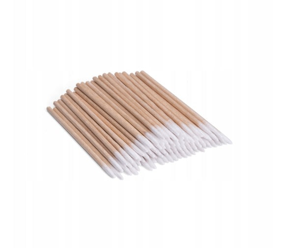 Patyczki kosmetyczne drewniane z bawełną do manicure zestaw 100 sztuk