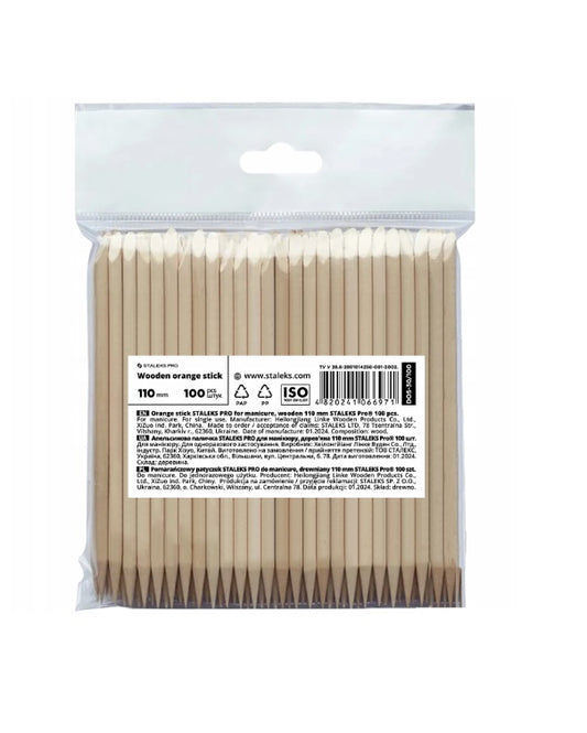 Staleks patyczki drewniane do manicure 110 mm DOS-30/100 100 szt