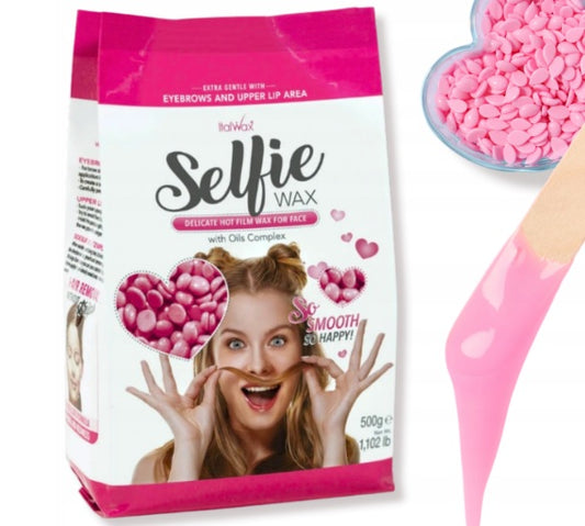Wosk twardy do depilacji bezpaskowej ItalWax SELFIE 500g do wąsika twarzy
