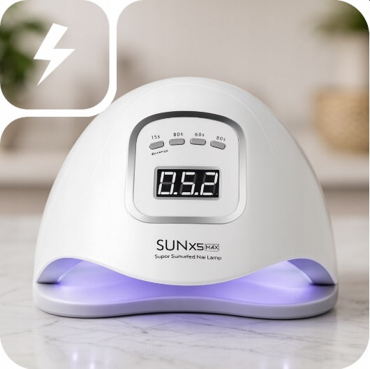 LAMPA DO PAZNOKCI UV LED DO HYBRYD ŻELI MOCNA HYBRYDY SUN X5 MAX LCD 120W