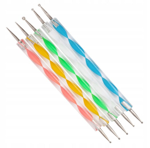 5x Sonda dwustronna DO ZDOBIEŃ Paznokci Manicure Żelu French ZESTAW 5 SZT